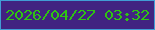 文字の大きさ：2、枠の色：419dd5、背景の色：412381、文字の色：2fc313 無料ブログパーツのブログ時計