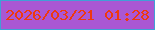 文字の大きさ：4、枠の色：419fd6、背景の色：aa57d3、文字の色：ee390e 無料ブログパーツのブログ時計