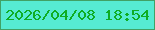 文字の大きさ：2、枠の色：41a166、背景の色：56ebd3、文字の色：0ead24 無料ブログパーツのブログ時計