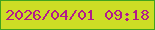 文字の大きさ：3、枠の色：41a31d、背景の色：ccdd25、文字の色：b31a8b 無料ブログパーツのブログ時計