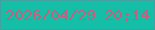 文字の大きさ：5、枠の色：41a3a1、背景の色：15bfa7、文字の色：c45f7d 無料ブログパーツのブログ時計