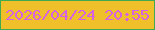 文字の大きさ：5、枠の色：41a952、背景の色：efc029、文字の色：d661e2 無料ブログパーツのブログ時計