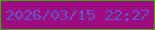 文字の大きさ：2、枠の色：41ab07、背景の色：9e0b81、文字の色：5e57ca 無料ブログパーツのブログ時計