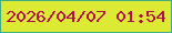 文字の大きさ：5、枠の色：41ab84、背景の色：ddea33、文字の色：b0104d 無料ブログパーツのブログ時計