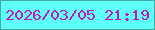 文字の大きさ：5、枠の色：41aba6、背景の色：5ffff9、文字の色：c218b5 無料ブログパーツのブログ時計