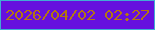 文字の大きさ：2、枠の色：41acd4、背景の色：6610de、文字の色：b47612 無料ブログパーツのブログ時計