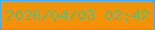 文字の大きさ：5、枠の色：41adf6、背景の色：f59202、文字の色：6aba6e 無料ブログパーツのブログ時計
