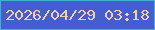 文字の大きさ：2、枠の色：41aed4、背景の色：425ed1、文字の色：f8cca6 無料ブログパーツのブログ時計