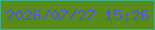 文字の大きさ：4、枠の色：41b083、背景の色：588b19、文字の色：5254e7 無料ブログパーツのブログ時計