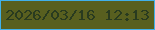 文字の大きさ：3、枠の色：41b0ea、背景の色：585f1f、文字の色：293b1f 無料ブログパーツのブログ時計