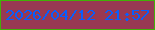 文字の大きさ：3、枠の色：41b107、背景の色：983953、文字の色：075efe 無料ブログパーツのブログ時計