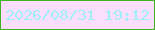 文字の大きさ：4、枠の色：41b21f、背景の色：fbddfc、文字の色：9feef8 無料ブログパーツのブログ時計