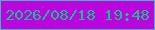 文字の大きさ：2、枠の色：41b3c1、背景の色：bc05de、文字の色：13c18c 無料ブログパーツのブログ時計