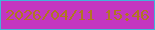 文字の大きさ：4、枠の色：41b4d9、背景の色：c336c0、文字の色：b07623 無料ブログパーツのブログ時計