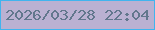 文字の大きさ：2、枠の色：41b4ee、背景の色：bab1d2、文字の色：62778d 無料ブログパーツのブログ時計