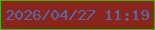 文字の大きさ：2、枠の色：41b503、背景の色：8a251b、文字の色：536ba9 無料ブログパーツのブログ時計