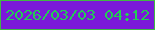 文字の大きさ：1、枠の色：41b844、背景の色：7b19d9、文字の色：23cc54 無料ブログパーツのブログ時計