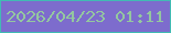 文字の大きさ：1、枠の色：41bab4、背景の色：7d6ccd、文字の色：94c79f 無料ブログパーツのブログ時計
