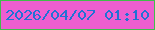 文字の大きさ：4、枠の色：41bd4b、背景の色：ee5ed0、文字の色：1f72d5 無料ブログパーツのブログ時計