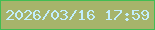 文字の大きさ：1、枠の色：41bd53、背景の色：a6b46b、文字の色：c2eefe 無料ブログパーツのブログ時計