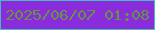 文字の大きさ：4、枠の色：41bdbf、背景の色：8b2cdc、文字の色：619644 無料ブログパーツのブログ時計