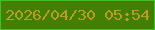 文字の大きさ：1、枠の色：41bf27、背景の色：437f04、文字の色：ba9d23 無料ブログパーツのブログ時計