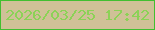 文字の大きさ：5、枠の色：41bf30、背景の色：cfc197、文字の色：8cd257 無料ブログパーツのブログ時計