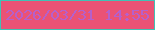 文字の大きさ：2、枠の色：41c1b5、背景の色：eb5275、文字の色：b560cc 無料ブログパーツのブログ時計