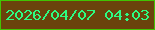 文字の大きさ：5、枠の色：41c403、背景の色：6a430c、文字の色：2dfc82 無料ブログパーツのブログ時計