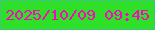 文字の大きさ：2、枠の色：41c480、背景の色：2fe029、文字の色：fc05be 無料ブログパーツのブログ時計