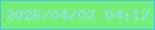 文字の大きさ：4、枠の色：41c6f7、背景の色：75ee75、文字の色：8ae1fa 無料ブログパーツのブログ時計