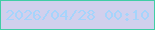 文字の大きさ：2、枠の色：41cda5、背景の色：d1d0ed、文字の色：a6d4fb 無料ブログパーツのブログ時計