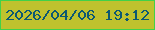 文字の大きさ：5、枠の色：41d149、背景の色：bfc22e、文字の色：0c5872 無料ブログパーツのブログ時計
