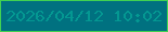文字の大きさ：1、枠の色：41d152、背景の色：007180、文字の色：049892 無料ブログパーツのブログ時計
