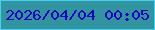文字の大きさ：3、枠の色：41d2f2、背景の色：3293a1、文字の色：1604be 無料ブログパーツのブログ時計