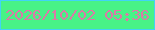 文字の大きさ：3、枠の色：41d3f6、背景の色：48f287、文字の色：db7aa7 無料ブログパーツのブログ時計
