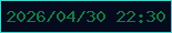 文字の大きさ：3、枠の色：41d5cc、背景の色：060a1d、文字の色：167945 無料ブログパーツのブログ時計