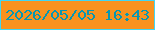 文字の大きさ：1、枠の色：41d6f4、背景の色：f9921f、文字の色：0797b3 無料ブログパーツのブログ時計