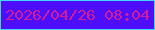 文字の大きさ：3、枠の色：41d6fa、背景の色：4f0ef9、文字の色：d11d99 無料ブログパーツのブログ時計