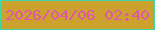 文字の大きさ：1、枠の色：41d8a7、背景の色：cca12e、文字の色：df57ad 無料ブログパーツのブログ時計