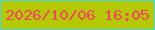 文字の大きさ：3、枠の色：41d8e7、背景の色：b4c804、文字の色：f44662 無料ブログパーツのブログ時計