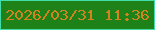 文字の大きさ：3、枠の色：41dcaa、背景の色：1f8219、文字の色：d0831f 無料ブログパーツのブログ時計