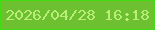 文字の大きさ：4、枠の色：41dd10、背景の色：6dc02f、文字の色：bbed7b 無料ブログパーツのブログ時計