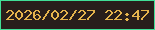 文字の大きさ：1、枠の色：41de96、背景の色：281e1b、文字の色：e5b44d 無料ブログパーツのブログ時計