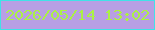 文字の大きさ：5、枠の色：41e2e7、背景の色：b89fe4、文字の色：abf145 無料ブログパーツのブログ時計