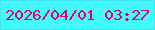 文字の大きさ：1、枠の色：41e3ec、背景の色：40fbf9、文字の色：e10066 無料ブログパーツのブログ時計