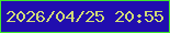 文字の大きさ：3、枠の色：41e82c、背景の色：210eaf、文字の色：d0da77 無料ブログパーツのブログ時計