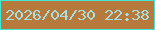 文字の大きさ：1、枠の色：41e8d8、背景の色：b67a3d、文字の色：aadedd 無料ブログパーツのブログ時計