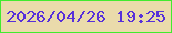 文字の大きさ：2、枠の色：41eb2f、背景の色：eadbab、文字の色：5730da 無料ブログパーツのブログ時計