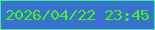 文字の大きさ：3、枠の色：41ec94、背景の色：3971d1、文字の色：44f318 無料ブログパーツのブログ時計